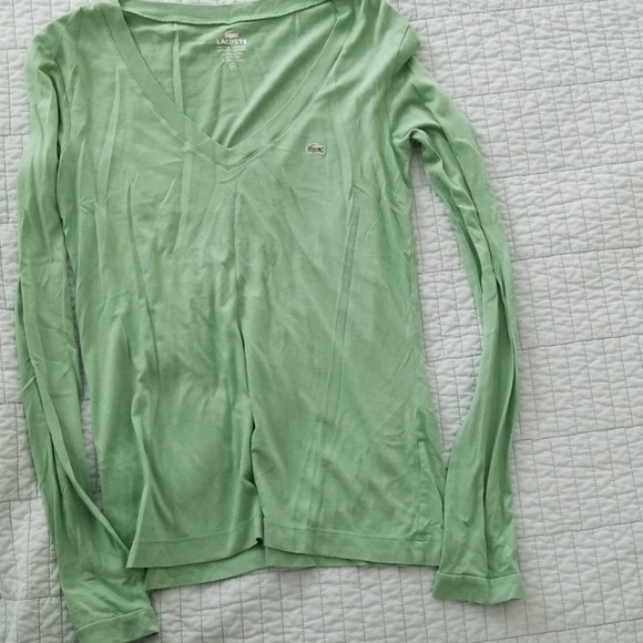 Lacoste Tops - Vneck long sleeve tshirt Lacoste Tops - Vneck long sleeve tshirt